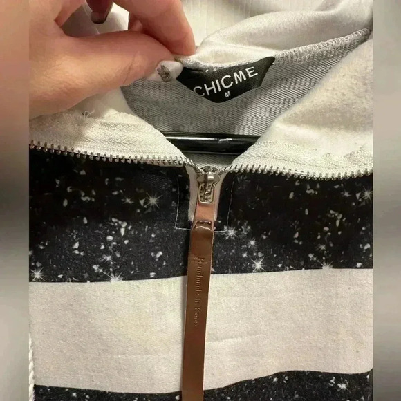 CHIC ME MULTICOLORED STRIPED HANDMADE SWEATSHIRT - Picture 4 of 4